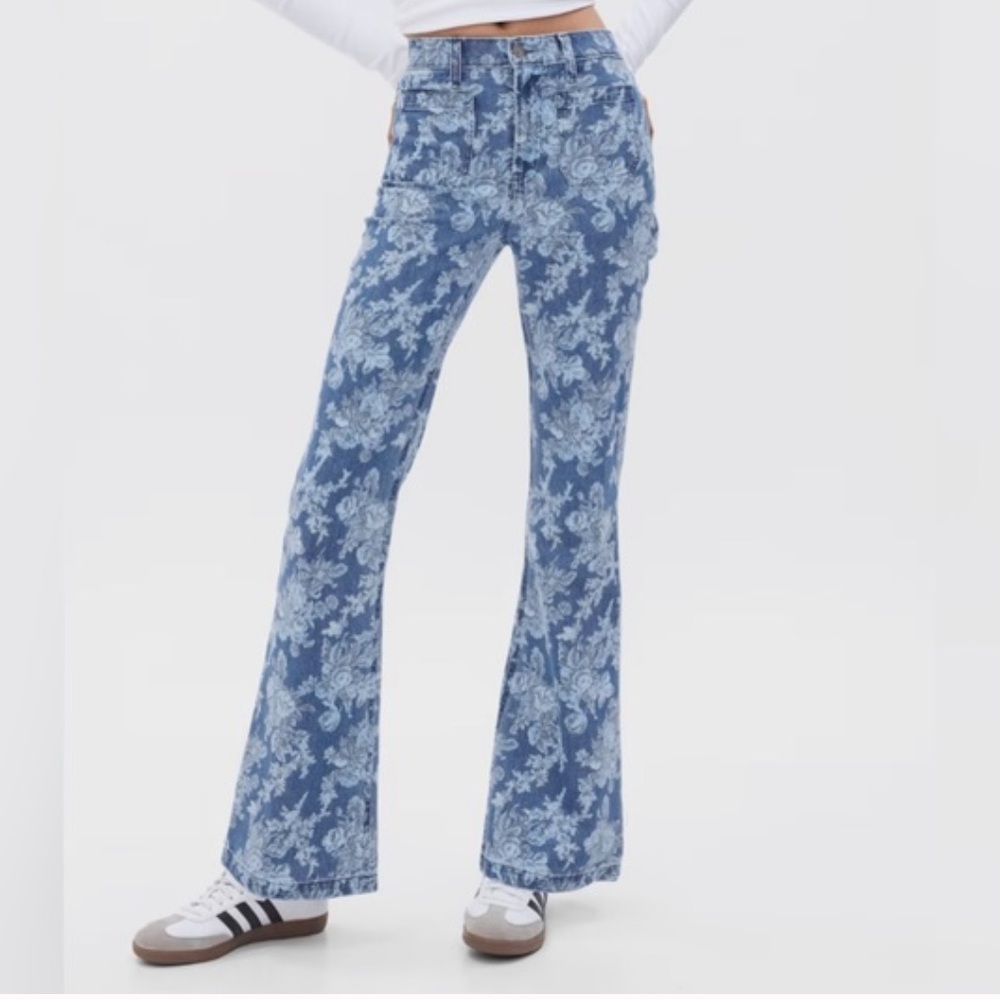 Gap × LoveShackFancy High Rise Floral ‘70s Flare Jeans